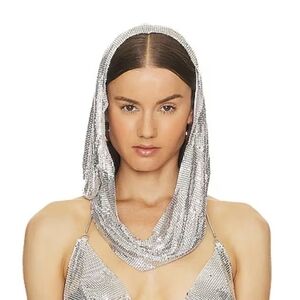 h:ours Bridget Chainmail Hood in Silver (Joan of Arc)